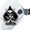Jackson Safety 3-1/4" Window Width x 4" Window Height, 9 to 13 Shade Auto-Darkening Lens, Fixed Front Welding Helmet Graphics on Helmet Ace of Spades Design, Thermoplastic Amber Lens 46164 - 64403439