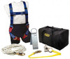 Gemtor Universal Size, 300 Lb. Capacity, Polyester Roofer Fall Protection Kit 3 Ft. Lanyard Long, Reusable Anchor, Blue, Red and Yellow RAMUK1 - 81987919