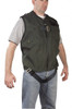 Gemtor 350 Lb Capacity, Size M, Full Body Vest Safety Harness Polyester, Quick Connect Leg Strap, Quick Connect Chest Strap, Green 846377-2 - 74108242
