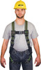 Honeywell Miller 400 Lb Capacity, Size Universal, Full Body Construction Safety Harness Elastomer, Tongue Leg Strap, Mating Chest Strap, Green/Black E650-4/UGN - 00940551