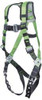 Honeywell Miller 400 Lb Capacity, Size Universal, Full Body Construction Safety Harness Webbing, Tongue Leg Strap, Mating Chest Strap, Black/Green R10CN-TB/UGN - 64302979
