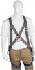 PRO-SAFE 350 Lb Capacity, Size Universal, Full Body Cross-Over Safety Harness Polyester, Front D-Ring, Side D-Ring, Tongue Buckle Leg Strap, Pass-Thru Chest Strap, Gray/Blue PS-HTB-30 - 62846472
