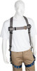 PRO-SAFE 350 Lb Capacity, Size XXL, Full Body Premium Tongue Buckle Safety Harness Polyester, Tongue Buckle Leg Strap, Pass-Thru Chest Strap, Gray/Blue PS-HTB-12 - 62846522