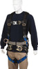 PRO-SAFE 350 Lb Capacity, Size XL, Full Body Construction Safety Harness Polyester, Front D-Ring, Side D-Ring, Quick Connect Leg Strap, Quick Connect Chest Strap, Black/Blue PS-HCLB-Q5 - 62846571