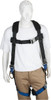 PRO-SAFE 350 Lb Capacity, Size XXL, Full Body Padded Back D-Ring Safety Harness Polyester, Side D-Ring, Quick Connect Leg Strap, Quick Connect Chest Strap, Black/Blue PS-HQC-32 - 62846712