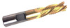 Precise 4 Flute TiN Coated M42 Cobalt Roughing End Mill, 1/2" x 1/2" Shank Dia. x 1-1/4" Flute Length - 8002-6733