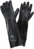 Ansell Size XL (10), 18" Long, 83 mil Thick, Supported, Neoprene Chemical Resistant Gloves Textured Finish, Fleece/Jersey Lined, Gauntlet Cuff, ANSI Abrasion Level 3, ANSI Cut Level 2, Black 19-938-10 - 60224847
