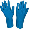 Ansell Size L (9), 12" Long, 17 mil Thick, Latex Chemical Resistant Gloves Textured Finish, Gauntlet Pinked Cuff, ANSI Abrasion Level 3, ANSI Cut Level 0, Blue, FDA Approved 88-356-9 - 89307524
