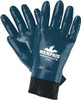 MCR Safety Size XL (10), 11" Long, 15 mil Thick, Supported, Nitrile Chemical Resistant Gloves Smooth Finish, Interlock Knit Lined, Safety Cuff, Blue 9786XL - 37262052