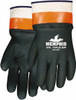 MCR Safety Size L (9), 10-1/2" Long, 59 mil Thick, Supported, PVC Chemical Resistant Gloves Rough Finish, Fleece/Jersey Lined, Green 6410SC - 87264024