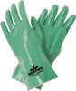 MCR Safety Size XL (10), 12" Long, 14 mil Thick, Supported, Nitrile Chemical Resistant Gloves Rough Finish, Interlock Knit Lined, Green 9782XL - 87837068