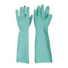 SHOWA Size XL (10), 19" Long, 22 mil Thick, Nitrile Chemical Resistant Gloves Textured Finish, Gauntlet Cuff, ANSI Abrasion Level 4, ANSI Cut Level 0, ANSI Puncture Level 1, Green, FDA Approved 747-10 - 00255695