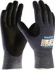 ATG Size XL (10), ANSI Cut Lvl A3, Puncture Lvl 2, Abrasion Lvl 4, Micro-Foam Nitrile Coated Nylon/Spandex Cut & Puncture Resistant Gloves Palm Coated, Knit Wrist, Blue/Black, Paired 44-3745/XL - 54405196