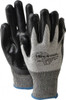 HexArmor Size M (8), ANSI Cut Lvl A8, Puncture Lvl 5, Nitrile Coated Cut & Puncture Resistant Gloves Palm & Fingers Coated, SuperFabric/HPPE Lining, Knit Wrist, Gray/Black, Paired 9010-M (8) - 07050529