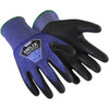 HexArmor Size S (7), ANSI Cut Lvl A6, Polyurethane Coated Cut & Puncture Resistant Gloves Palm & Fingers Coated, Knit Wrist Cuff, Blue/Black, Paired 2076-S (7) - 33620931