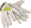 HexArmor Size XL (10), ANSI Cut Lvl A8, Puncture Lvl 4, Abrasion Lvl 4, Goatskin Leather Cut & Puncture Resistant Gloves 9.5" Long, SuperFabric Lining, Slip-On Cuff, White/Hi-Vis Yellow, Paired 4081-XL (10) - 42953281