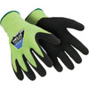 HexArmor Size S (7), ANSI Cut Lvl A9, Nitrile Coated Cut Resistant Gloves 10" Long, Palm & Fingertips Coated, Coretex Lining, Knit Wrist, Black/Yellow, Paired 2062-S (7) - 99497257