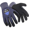 HexArmor Size XS (6), ANSI Cut Lvl A3, Nitrile Coated Cut Resistant Gloves Palm & Fingers Coated, Knit Wrist Cuff, Blue/Black, Paired 1073-XS (6) - 99545659
