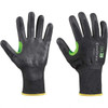 Honeywell Size L (9), ANSI Cut Lvl A4, Puncture Lvl 1, Abrasion Lvl 6, Nitrile Coated Cut Resistant Gloves Palm Coated, HPPE Lining, Knit Wrist, Black, Paired 24-0513B/9L - 15003981