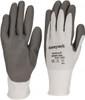 Honeywell Size XL (10), ANSI Cut Lvl 3, Abrasion Lvl 5, Polyurethane Coated Cut Resistant Gloves 9.5" Long, Palm & Fingers Coated, HPPE Lining, Knit Wrist, Light Gray/Gray, Paired WE300-XL - 77170173