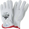 MCR Safety Size 2XL, ANSI Cut Lvl A4, Puncture Lvl 3, Goatskin Leather Cut Resistant Gloves Dyneema Diamond Lining, Slip-On Cuff, Blue, White, Paired 3611DTXXL - 39922679