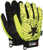 MCR Safety Size XL (10), ANSI Cut Lvl 5, Synthetic Leather Cut & Puncture Resistant Gloves 9.5" Long, Alycore Lining, Hook & Loop Cuff, Black/Yellow, Paired ML300AXL - 43439595