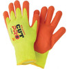 MCR Safety Size S, ANSI Cut Lvl A6, Puncture Lvl 4, Abrasion Lvl 6, Nitrile Coated Synthetic Cut Resistant Gloves Palm Coated, Knit Wrist, Orange/Yellow, Paired 92720HVS - 46763827