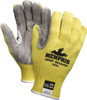 MCR Safety Size M, ANSI Cut Lvl A3, Abrasion Lvl 5, Cut Resistant Gloves Palm Coated, Yellow/Gray 9686M - 79775664