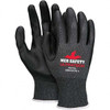MCR Safety Size L, ANSI Puncture Lvl 2, ANSI Abrasion Lvl 3, Foam Nitrile Coated Cut & Puncture Resistant Gloves Palm Coated, Knit Wrist, Salt & Pepper, Paired 96715L - 96683792