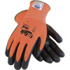 PIP Size XS, ANSI Cut Lvl A4, Puncture Lvl 4, Abrasion Lvl 4, Nitrile Coated Dyneema Cut Resistant Gloves Palm & Fingers Coated, Knit Wrist, Hi-Vis Orange, Paired 19-D340OR/XS - 48088595