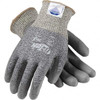 PIP Size XS, ANSI Cut Lvl A3, Puncture Lvl 2, Abrasion Lvl 4, Polyurethane Coated Dyneema Cut Resistant Gloves Palm & Fingers Coated, Knit Wrist, Salt & Pepper, Paired 19-D320/XS - 48088892