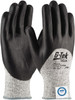 PIP Size M (8), ANSI Cut Lvl A3, Puncture Lvl 3, Abrasion Lvl 5, Nitrile Coated Dyneema Diamond HPPE liner Cut Resistant Gloves 9.1" Long, Palm & Fingertips Coated, Dyneema Diamond Lining, Knit Wrist, White/Black, Paired 19-D355/M - 61259321