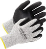 PRO-SAFE Size M (8), ANSI Cut Lvl A5, Abrasion Lvl 3, Nitrile Coated Cut & Puncture Resistant Gloves Palm & Fingers Coated, ATA/HPPE Blend Lining, Black, Paired GLA-C973-M - 50706829