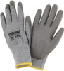 PRO-SAFE Size M (8), ANSI Cut Lvl 4, Polyurethane Coated HPPE Fiber Cut Resistant Gloves Palm & Fingers Coated, Knit Wrist, Gray, Paired PS-16-560/M - 55731996