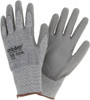 PRO-SAFE Size L (9), ANSI Cut Lvl 4, Polyurethane Coated HPPE Fiber Cut Resistant Gloves Palm & Fingers Coated, Knit Wrist, Gray, Paired PS-16-560/L - 55732069