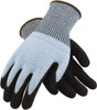 PRO-SAFE Size S (7), ANSI Cut Lvl A2, Puncture Lvl 2, Abrasion Lvl 4, Nitrile Coated HPPE Fiber Cut Resistant Gloves 9.1" Long, Palm & Fingertips Coated, HPPE Fiber Lining, Blue/White/Black, Paired 70-120/S - 78253440