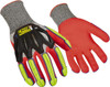 Ringers Gloves Cut & Puncture Resistant Gloves HI-VIS GRN/ORG MED 1PR R5 IMPACT KNIT WR CR GLVS 065-09 - 43554294