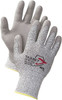 Worldwide Protective Products Size L, ANSI Cut Lvl 3, Polyurethane Coated Cut Resistant Gloves Palm & Fingertips Coated, Knit Wrist, Gray/White, Paired 960-M - 53823381