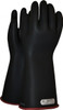 Salisbury by Honeywell Class 1, Size 2XL (11), 14" Long, Rubber Linemans Glove 7,500 AC Max Use Voltage, 10,000 AC Test Voltage, Black/Red, ASTM D120, IEC EN60903 E114RB/11 - 00040964