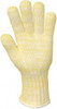 Jomac Size S Cotton/Kevlar Welding Glove 500°F Max, Continuous Knit Cuff, 8" OAL, Yellow/White, Ambidextrous 2610S - 92044056