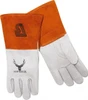 Steiner Size L Cotton Lined Deerskin Welding Glove Use for MIG Welding, Gauntlet Cuff, 14" OAL, Brown, Paired 02275-L - 09131244