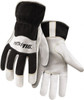 Steiner Size L Unlined Palm & Fleece Lined Kidskin Welding Glove Use for TIG Welding, Slip-On Cuff, Pearl/Black, Paired 0261-L - 39952171