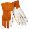 Steiner Size M Kevlar Lined Cowhide Welding Glove Use for MIG Welding, Gauntlet Cuff, Straight Thumb, Rust/Tan, Paired 0233K-M - 39952676