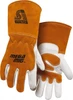 Steiner Size L Cotton Lined Goatskin Welding Glove 12" OAL, Brown/White, Paired 0215-L - 40742926