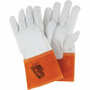 Steiner Size XL Goatskin Welding Glove Use for TIG Welding, Gauntlet Cuff, Wing Thumb, Tan, Paired 0227-X - 50558469