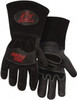 Steiner Size L Cotton Lined Goatskin Welding Glove Use for MIG Welding, Gauntlet Cuff, Wing Thumb, 12" OAL, Black, Paired 0235-L - 70222849