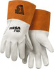 Steiner Size S Kidskin Welding Glove Use for TIG Welding, Straight Thumb, 11" OAL, White/Chestnut, Paired 0230-S - 86063641