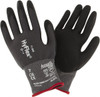 Ansell Size S (7) Nitrile Coated Nitrile Foam General Protection Work Gloves For General Purpose, Palm & Fingers Coated, Knit Wrist Cuff, Dark Gray/Dark Gray, Paired 11-840-7 - 33868308