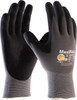 ATG Size XS Nitrile Coated Polyethylene Blend General Protection Work Gloves For General Purpose, Palm Coated, Slip-On Cuff, Full Fingered, Black/Gray, Paired 34-874/XS - 87310017