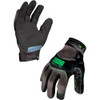 Ironclad Size L (9) Synthetic Leather Work Gloves For Mechanics & Lifting, Uncoated, Hook & Loop Cuff, Full Fingered, Gray/Black, Paired EXO-MWR-04-L - 41325150